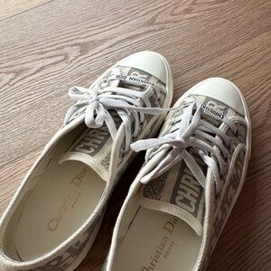 Christian Dior women White Canvas Sneakers